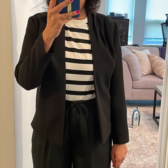 REISS | Black Open Front Blazer - Picture 4 of 4